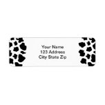 Cow spots pattern address label | animal print