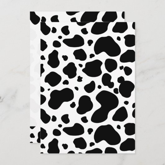 Cow Spots Pattern Black and White Animal Print (Front/Back)