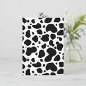 Cow Spots Pattern Black and White Animal Print (Standing Front)