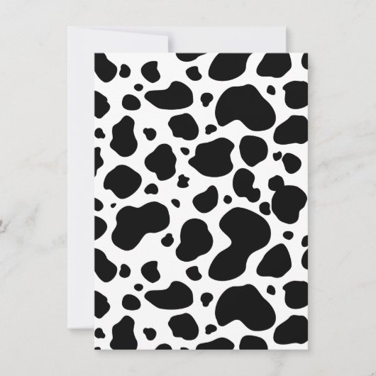 Cow Spots Pattern Black and White Animal Print (Front)