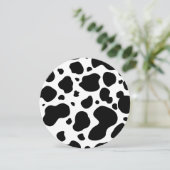 Cow Spots Pattern Black and White Animal Print (Standing Front)