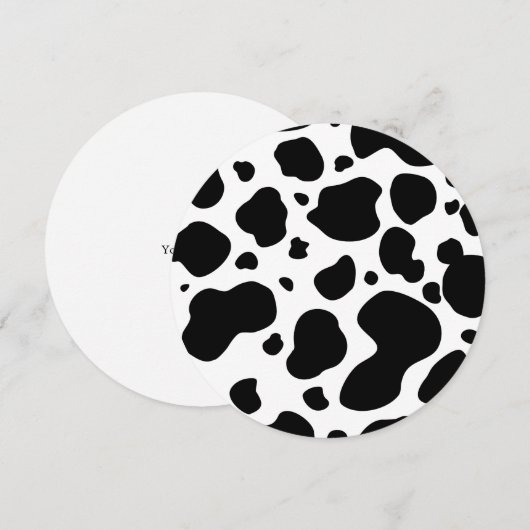 Cow Spots Pattern Black and White Animal Print (Front/Back)