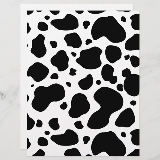 Cow Spots Pattern Black and White Animal Print (Front/Back)