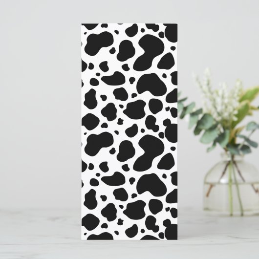 Cow Spots Pattern Black and White Animal Print (Standing Front)