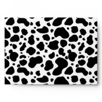 Cow Spots Pattern Black and White Animal Print Envelope