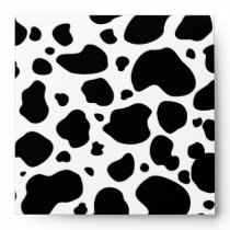 Cow Spots Pattern Black and White Animal Print Envelope