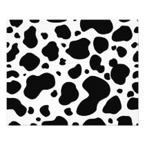 Cow Spots Pattern Black and White Animal Print Flyer