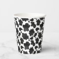 Cow Spots Pattern Black and White Animal Print Paper Cups | Zazzle