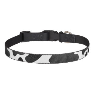 Cow Spots Pattern Black and White Animal Print Pet Collar