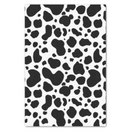 Cow Spots Pattern Black and White Animal Print Tissue Paper | Zazzle