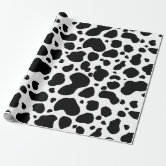 Black & White Cow Spots Animal Print Pattern Wrapping Paper