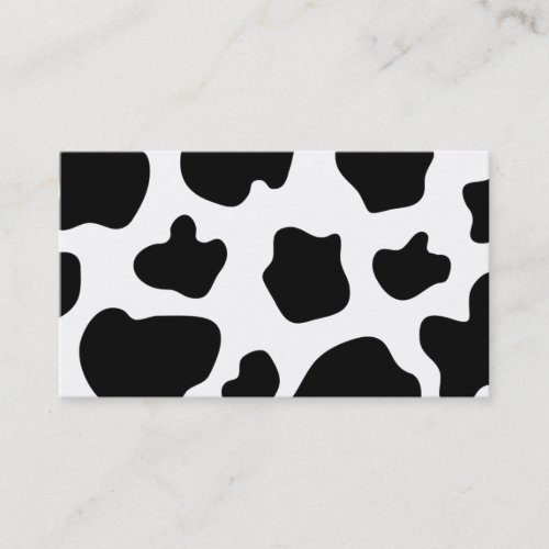 Cow spots pattern business card  animal print