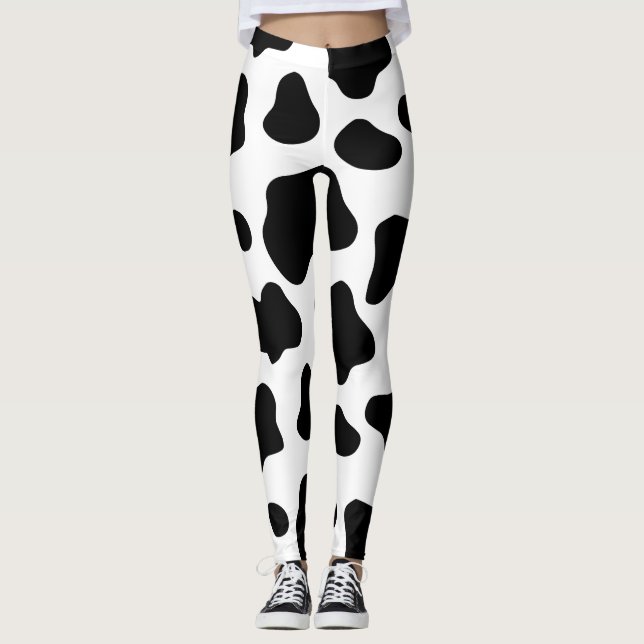 Cow Spots pattern Cows Animal print Leggings (Front)
