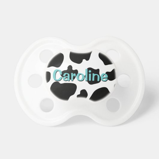 Cow spots pattern pacifier | Baby animal print (Front)