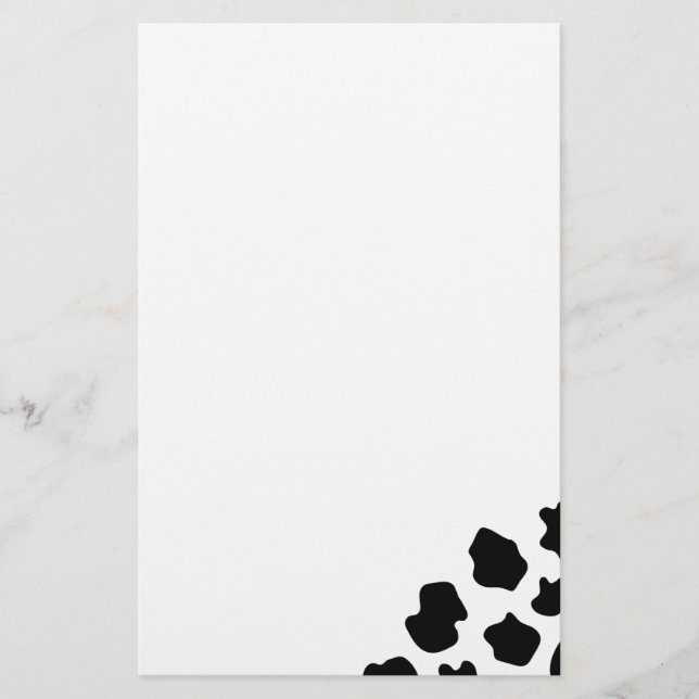Cow spots pattern stationery | Funny animal print (Front)