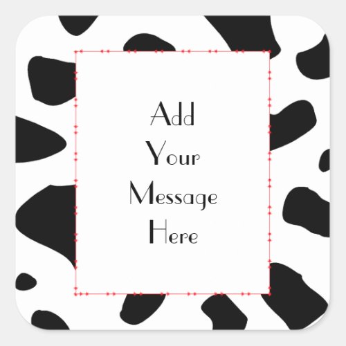 Cow Spots Square Sticker