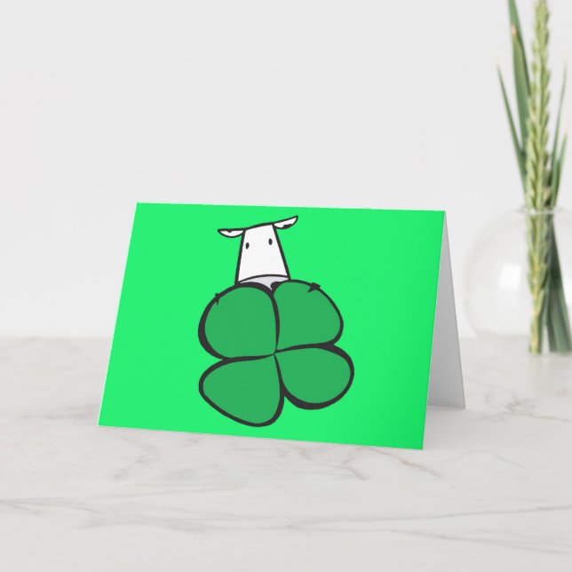 cow st patricks day card (Front)
