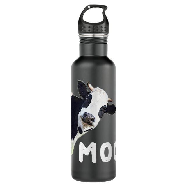 Cow  stainless steel water bottle (Front)