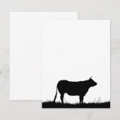 Cow standing resolutely on a dike, with copy space (Front/Back)