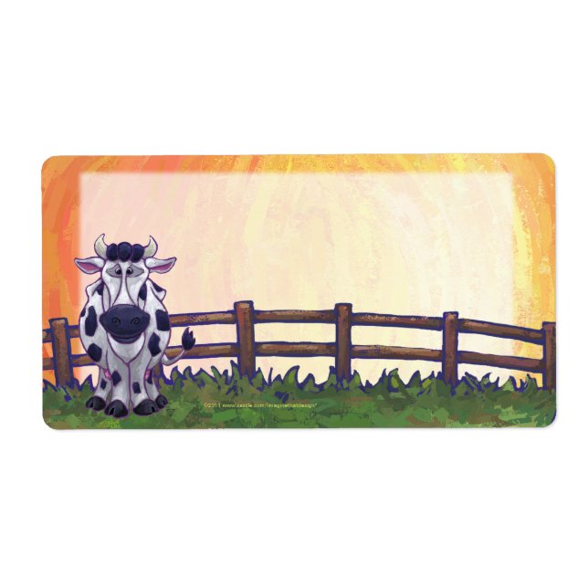 Cow Stationery Label (Front)