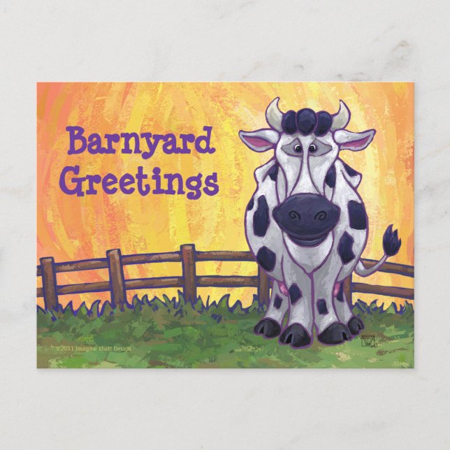 Cow Stationery Postcard (Front)