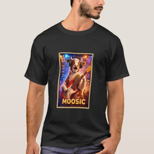Cow Steer Funny Pet Music Animal Parody Art Print T-Shirt