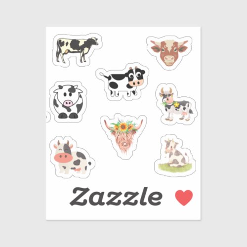 Cow Stickers