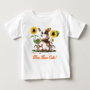 Cow Sunflower Baby T-Shirt