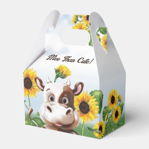 Cow Sunflower Favor Boxes