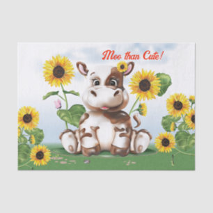 Cow Sunflower Tissue Paper