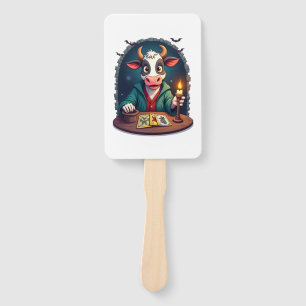 Cow Tarot of Terror Hand Fan