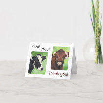 Cow Thank You card
