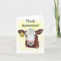 Cow Thank You Card