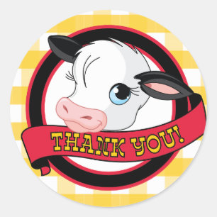 Cow - Thank You Sticker