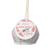 Cow themed bridal shower cow pattern personalized cake pops (Front)
