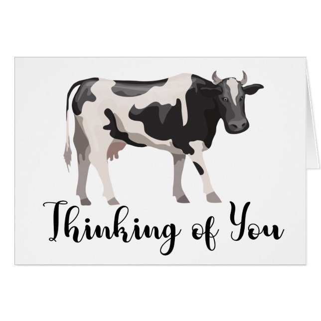 Cow Thinking of You Hello Miss You Farm Farmer (Front Horizontal)