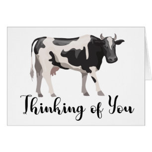 Cow Thinking of You Hello Miss You Farm Farmer Cards