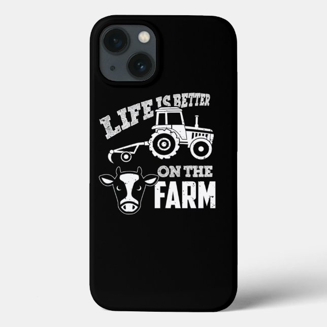 Cow Tractor Farm Life Farmer Farming Gift Case-Mate iPhone Case (Back)
