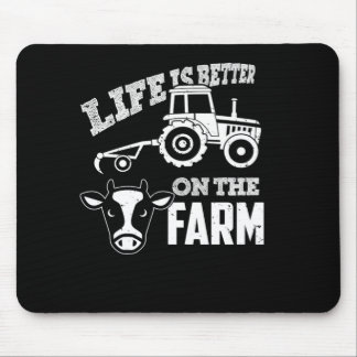 Cow Tractor Farm Life Farmer Farming Gift Mouse Pad