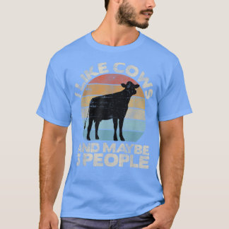Cow Tshirt, Retro Cow Tee, Cow Lover Gift, Cow Lov T-Shirt