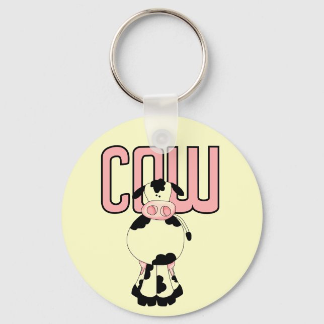 Cow Tshirts and Gifts Keychain (Front)