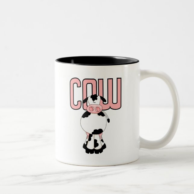 Cow Tshirts and Gifts Two-Tone Coffee Mug (Right)