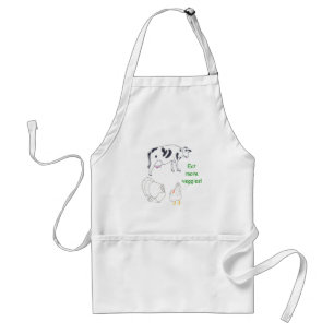 Cow Turkey Chicken Eat more Veggies aprons