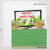 Cow TV Shows Funny Cartoon (Front/Back)