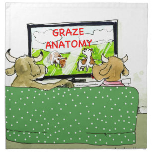 Cow TV Shows Funny Cartoon Cloth Napkin
