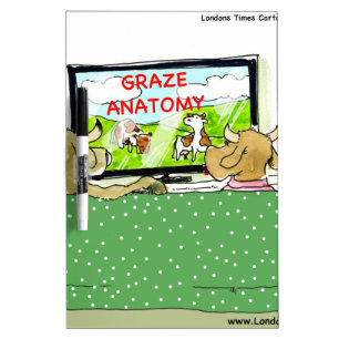Cow TV Shows Funny Cartoon Dry-Erase Board
