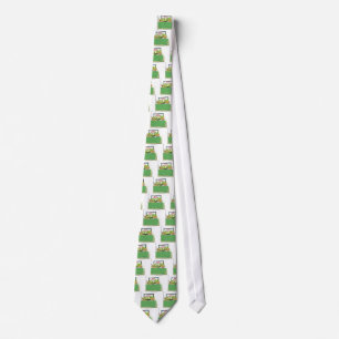 Cow TV Shows Funny Cartoon Tie