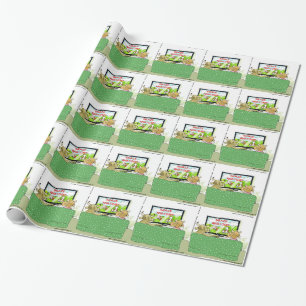 Cow TV Shows Funny Cartoon Wrapping Paper