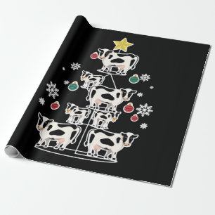 Cow Ugly Christmas Tree Wrapping Paper