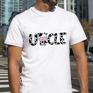 Cow Uncle T-Shirt Cow-Themed Birthday Party Shirt